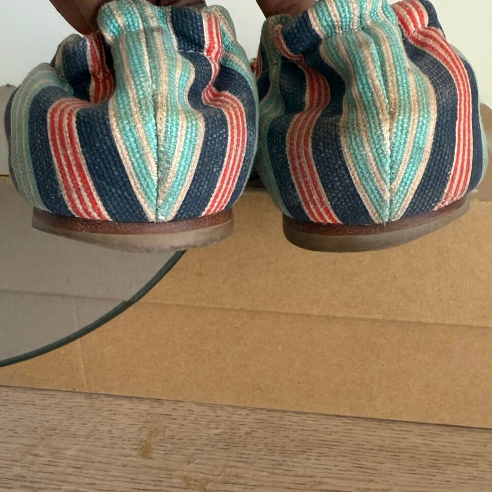 Tory Burch Reva Printed Canvas Bauer Striped Ball… - image 7